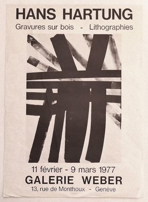 Hans Hartung Hans Hartung Exhibition Poster Original Offset Print 1977 Bei Pamono Kaufen