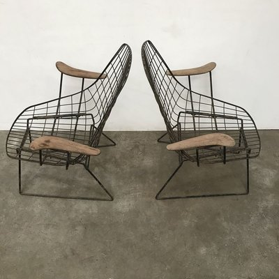 outdoor black wire chairs