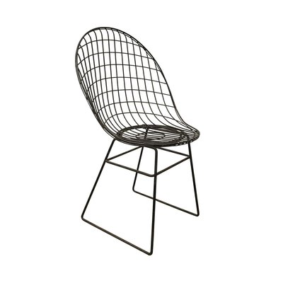Black metal 2024 wire dining chairs