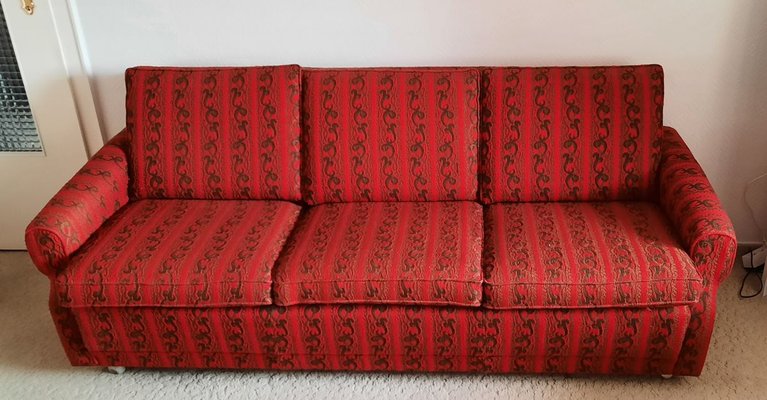Brown Fabric Sofa 1970s For At Pamono, Red Fabric Sofa Living Room