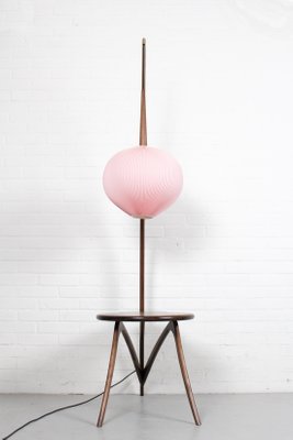 Pink Floor Lamp And American Nut Table, Light Pink Floor Lamp