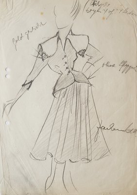 Gerd Hartung Modezeichnung 1950er Bleistift Auf Papier Bei Pamono Kaufen
