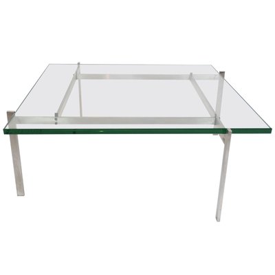 Model Pk61 Coffee Table Of Glass And Stainless Steel By Poul Kjaerholm For Sale At Pamono