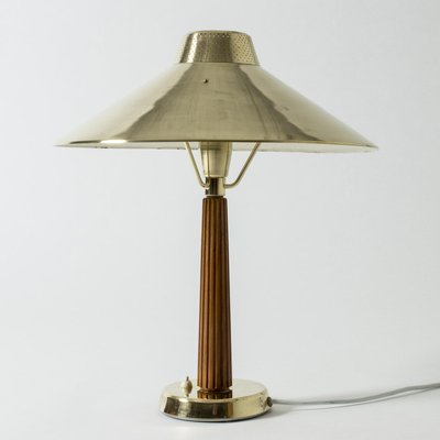 Brass Table Lamp By Hans Bergström For Ateljé Lyktan At Pamono Brass Table Lamp By Hans Bergström For, Antique Brass Pierced Metal Drum Table Lamp Shade