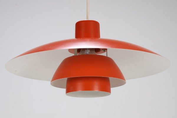 VIntage Red Ceiling Lamp by Poul Henningsen for Louis Poulsen