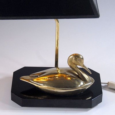 French Brass Duck Table Lamp From, Duck Table Lamp
