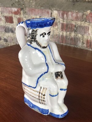 Insist optional Ninth Late 19th Century Anthropomorphic Ceramic Jacquot Pitcher for sale at Pamono