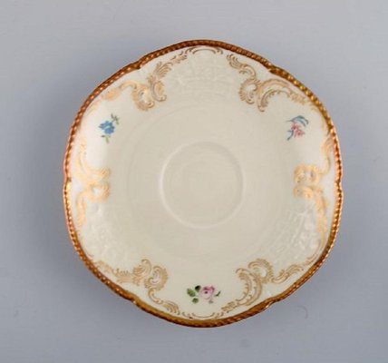 Classic Rose Coffee Service for Six People in Hand Painted