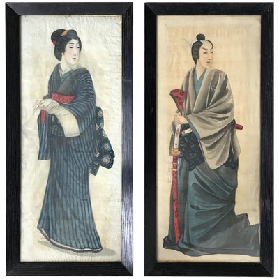 Japanische Portraits Aus Fruhem 20 Jahrhundert 2er Set Bei Pamono Kaufen