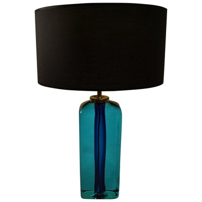 Rectangular Turquoise Blue Hand N Glass Table By Seguso For Sommerso 1960s At Pamono Rectangular Turquoise Blue Hand N, Turquoise Glass Table Lamp