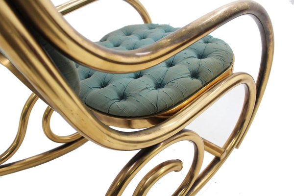 Brass Rocking Chair 1940s for sale at Pamono