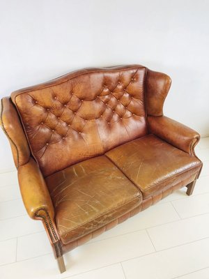 Mid Century Georgian Style Wingback, Leather Chesterfield Sofa Craigslist