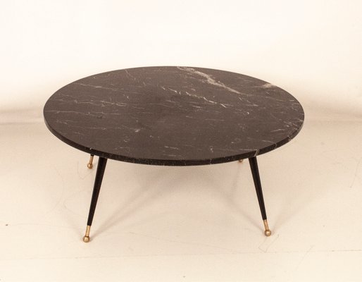Black Marble Coffee Table 1990s, Black Marble Small Coffee Tables