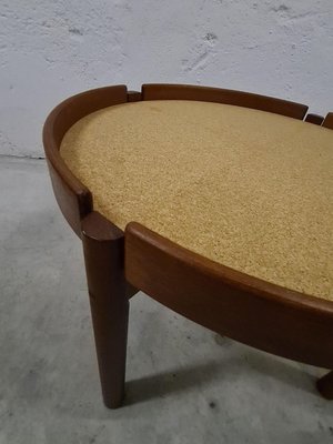 Mid Century Teak Cork Coffee Table For Sale At Pamono