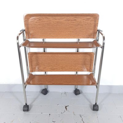 Mid-Century Modern Folding Serving Trolley, 1960s for sale at Pamono Mid-Century Modern Folding Serving Trolley, 1960s for sale at Pamono
