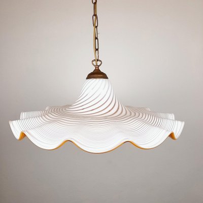 Large Vintage Italian Swirl Murano Glass Pendant Lamp 1960s For At Pamono - Murano Swirl Ceiling Lamp