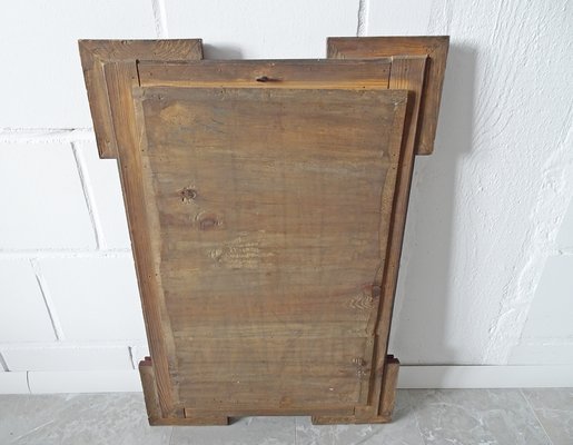 Wall Mirror In Wooden Frame 1800s, Large Wood Frame Wall Mirror