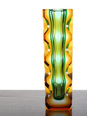 Mid-Century Czech Bohemian Glass Exbor Vase by Oldrich Mid-Century Czech Bohemian Glass Exbor Vase by Oldrich