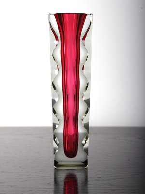 Mid-Century Czech Bohemian Glass Exbor Vase by Oldrich Lipsky for