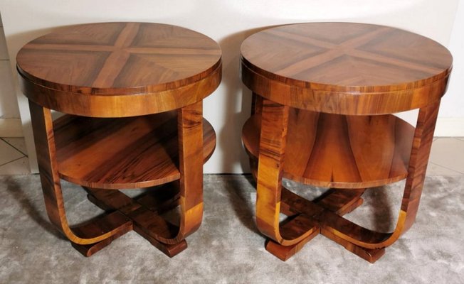 Art Deco Walnut Coffee Tables 1930s Set Of 2 For Sale At Pamono Art Deco Walnut Coffee Tables 1930s Set Of 2 For Sale At Pamono