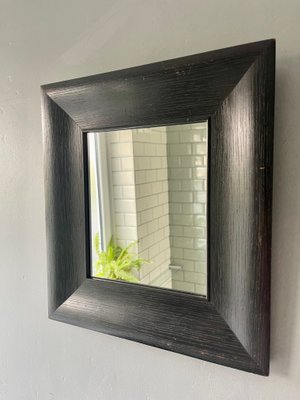 Vintage Wall Mirror With Black Wooden, Wall Mirror Black Frame
