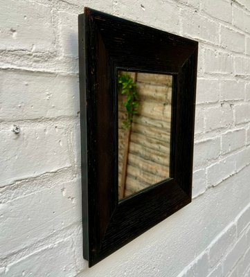 Vintage Wall Mirror With Black Wooden, Large Black Wood Frame Wall Mirror