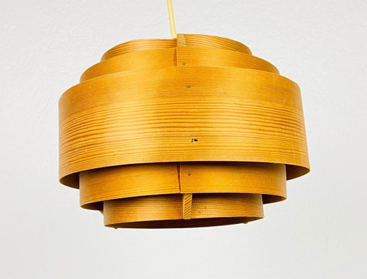 alarm kristal Prematuur Mid-Century Wooden Pendant Lamp by Hans-agne Jakobsson, Sweden, 1960s for  sale at Pamono