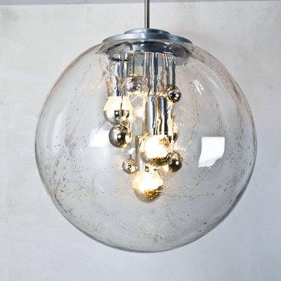 Large Hand Blown Bubble Glass Pendant Lights From Doria 1970s Set Of 2 For At Pamono - Extra Large Glass Pendant Ceiling Light