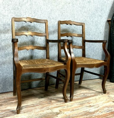 Rustic Wooden Chairs 1920s Set Of 2, Rustic Wooden Chairs
