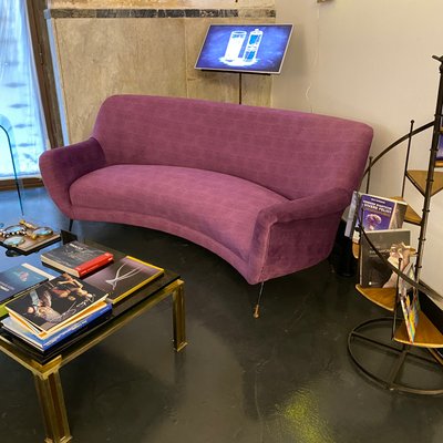 Purple on sale curved sofa