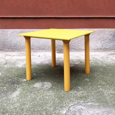 Yellow Plastic Dining Table From, Yellow Round Table