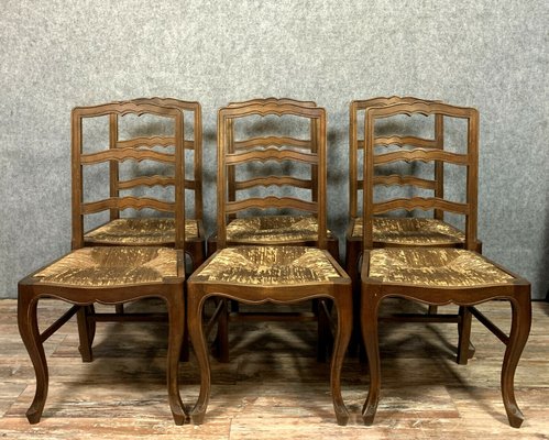 Louis Xv Style Rustic Wooden Dining, Rustic Wooden Chairs