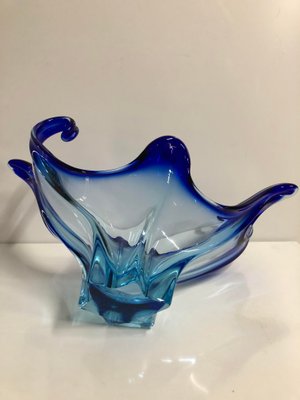 Vintage Blue Murano Glass Vase, 1960s for sale at Pamono