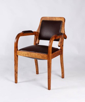 Vintage Barber Chair with Adjustable Back Swivel Seat from Busser Mobel 1920s for sale at Pamono