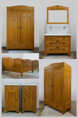 Art Nouveau Bedroom Set 1910s Set Of 11 For Sale At Pamono