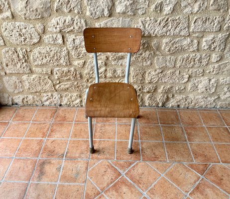Mid-Century Wood & Metal Children's Chair, 1950s for sale at