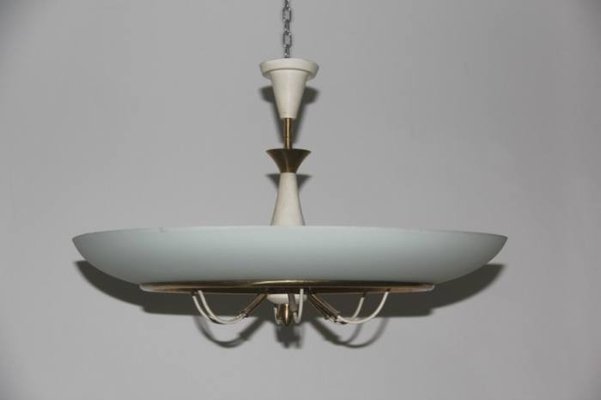 Vintage Italian Glass Ceiling Lamp By Stilnovo For Sale At Pamono