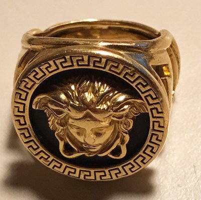 18K Gold Medusa Ring by Gianni Versace 
