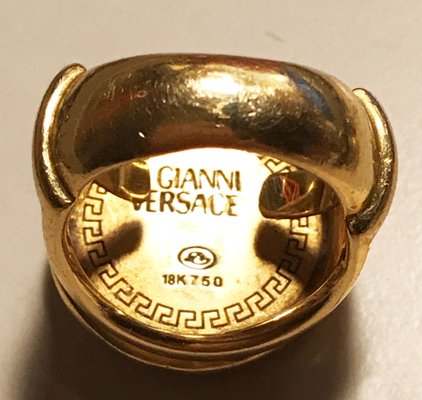 versace gold ring 18k