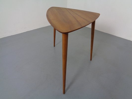 Mid Century Triangular Teak Side Table 1960s for sale at Pamono