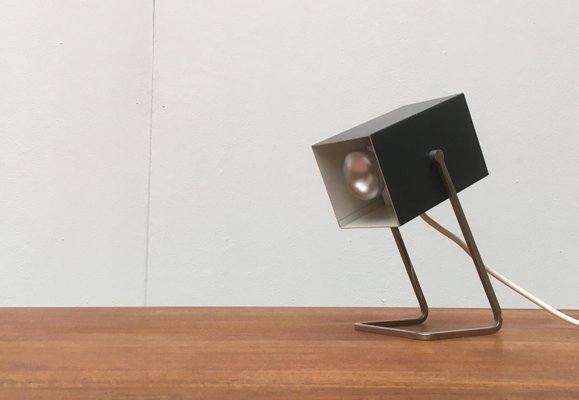 German Mid Century Cube Table Lamp From, Wooden Cube Table Lamp