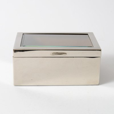 Vintage Nickel-Plated Cigarette Box, 1930s for sale at Pamono
