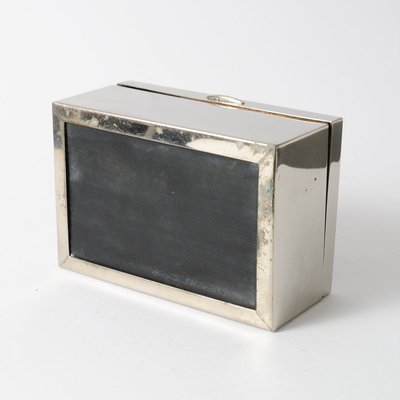 Vintage Nickel-Plated Cigarette Box, 1930s
