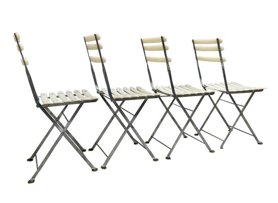 Arc En Ciel Steel Folding Chairs from Emu Set of 4 for sale at Pamono