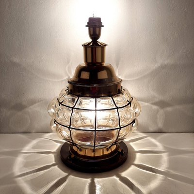 Large Bubble Glass Table Lamp 1960s, Large Antique Glass Table Lamps