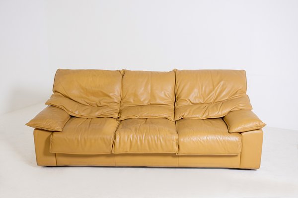 Camel colored cheap leather couch