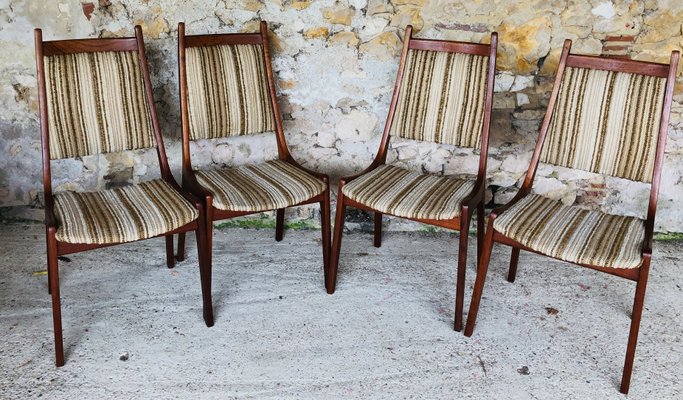 Mid Century Teak Dining Chairs from R. Huber Co Set of 4
