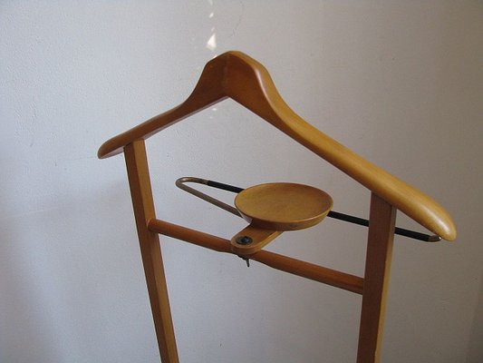 Vintage Beech Valet & Coat Hanger from Union, 1950s, Set of