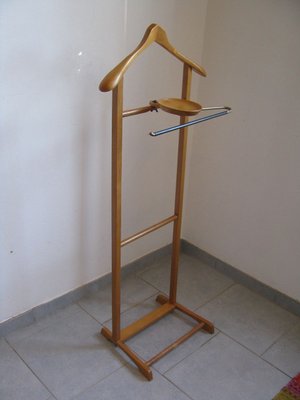 Vintage Beech Valet & Coat Hanger from Union, 1950s, Set of