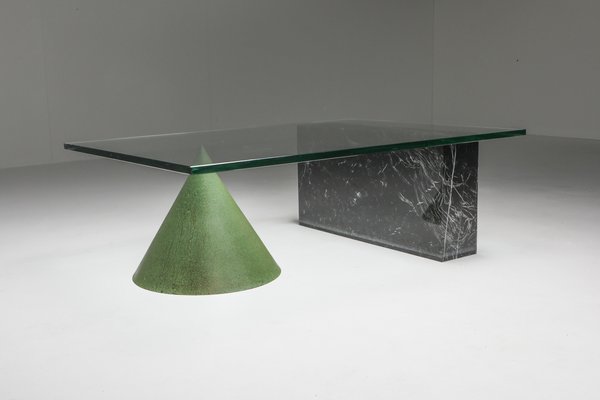 Marble and sale copper coffee table